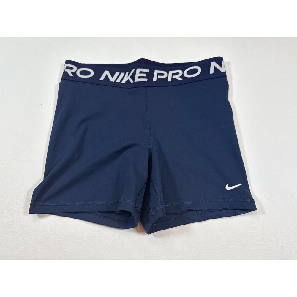 Nike Pro Womens Dri-FIT Compression Shorts Navy Size L Lightweight (BB353)